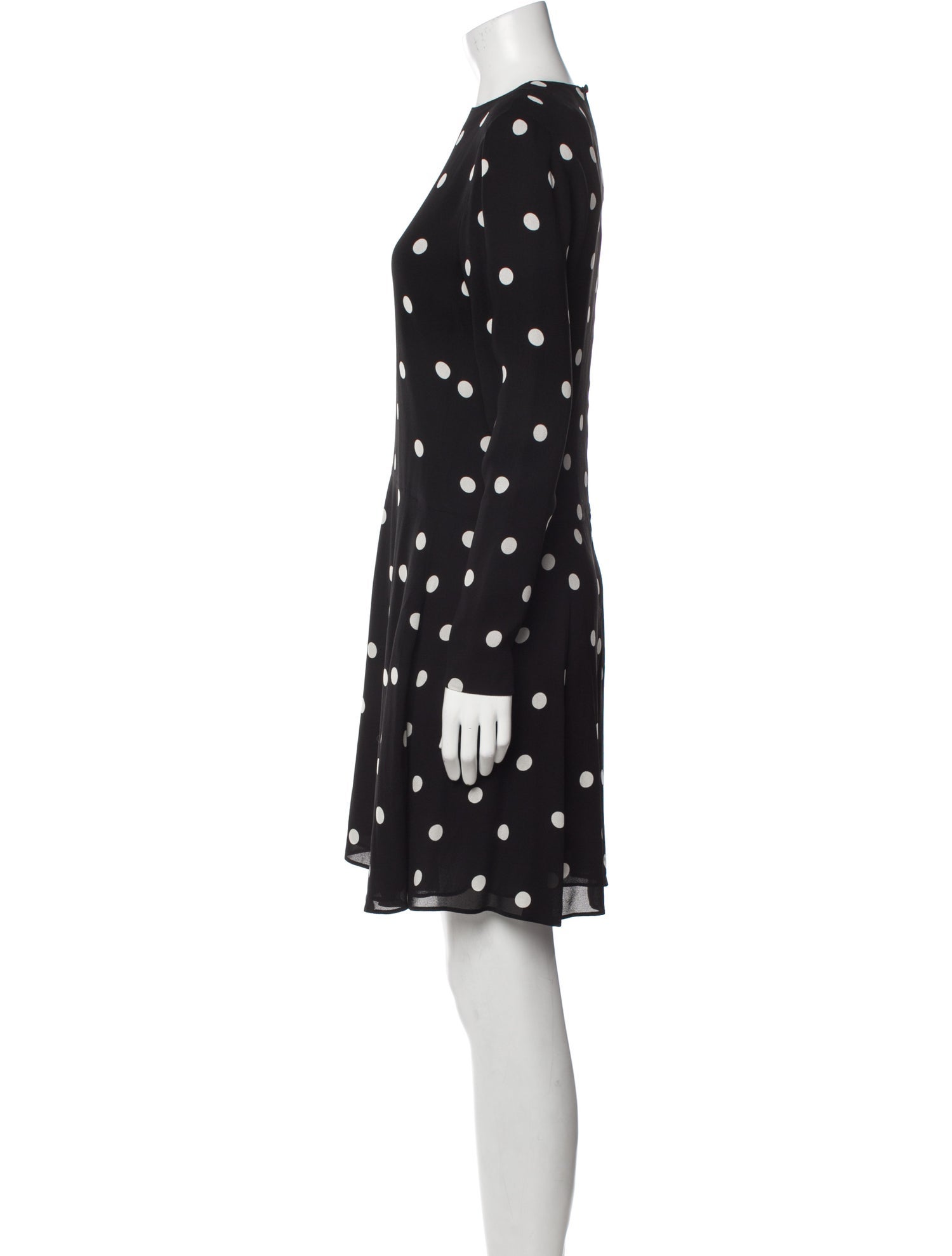 Saint Laurent Polka Dot Print Mini Dress