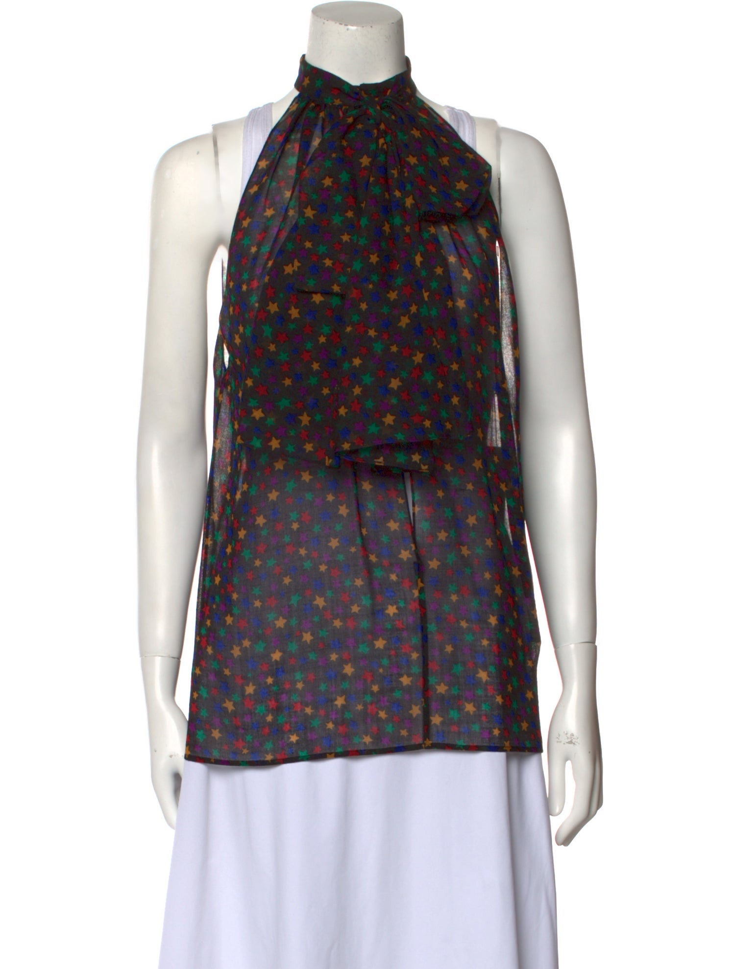 Saint Laurent Virgin Wool Floral Print Blouse w/ Tags