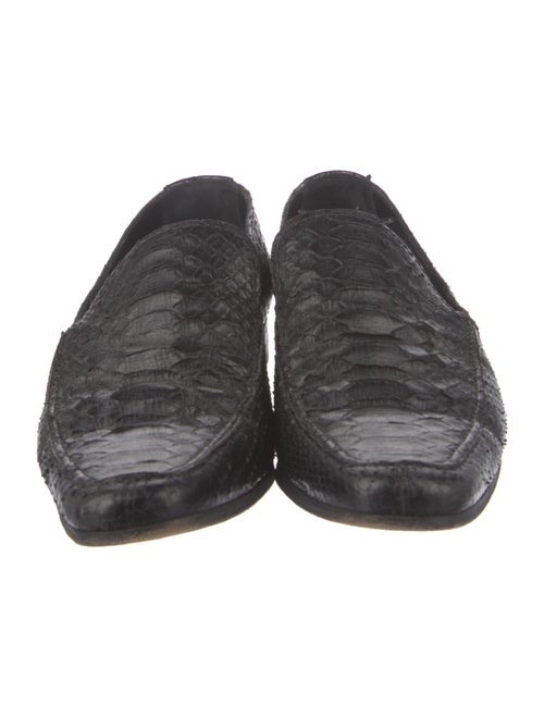 Yves Saint Laurent Python Leather Python Dress Loafers