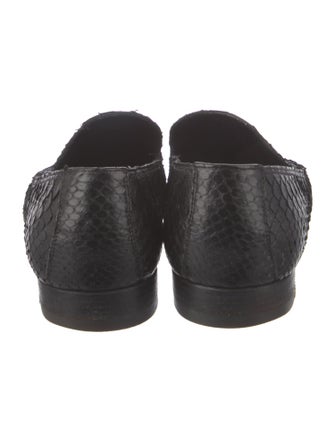 Yves Saint Laurent Python Leather Python Dress Loafers