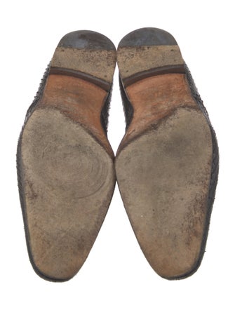 Yves Saint Laurent Python Leather Python Dress Loafers