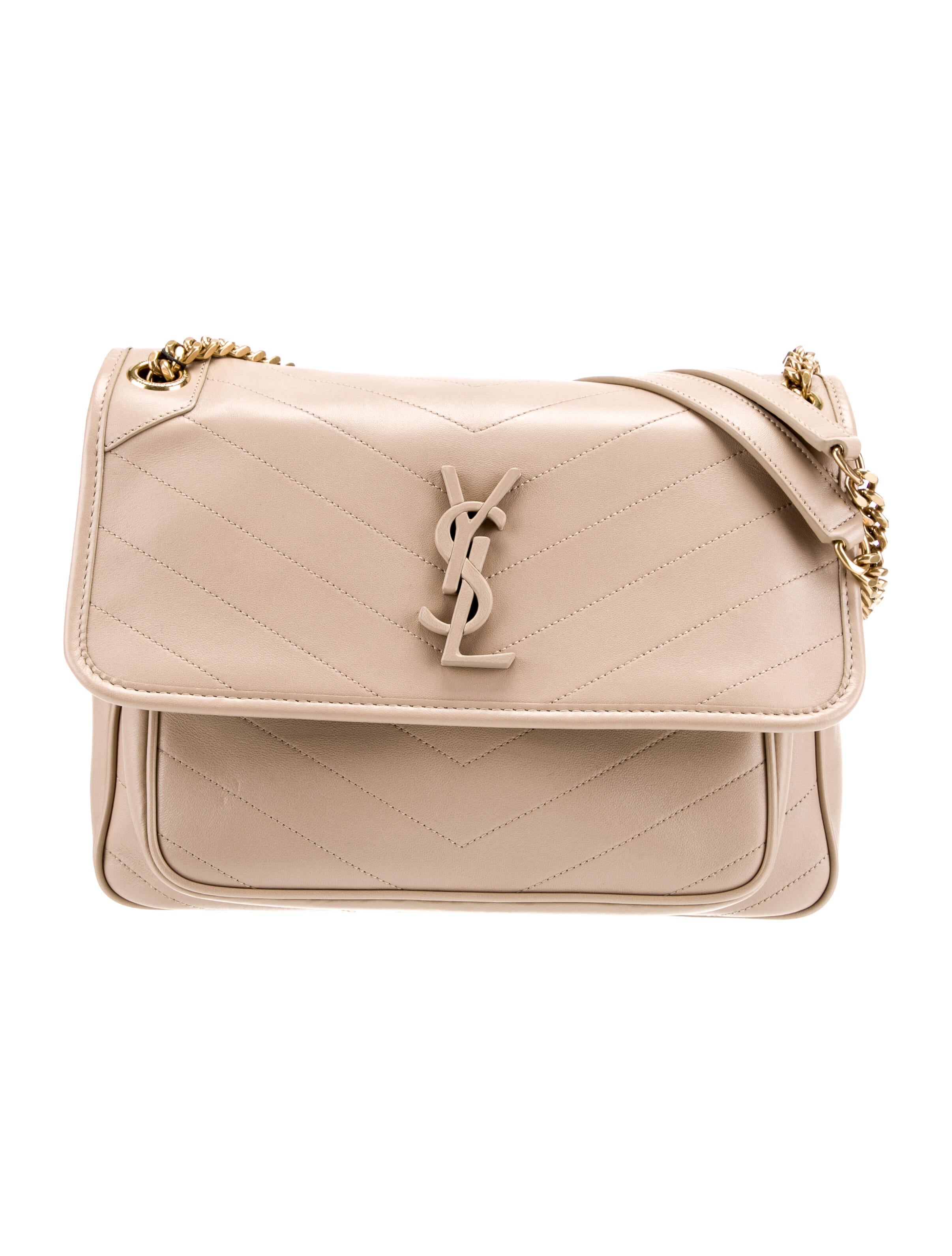 Saint Laurent Monogram Medium Niki Chain Bag w/Tags - Neutrals