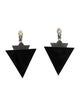 Saint Laurent Resin Geometric Drop Clip-On Earrings