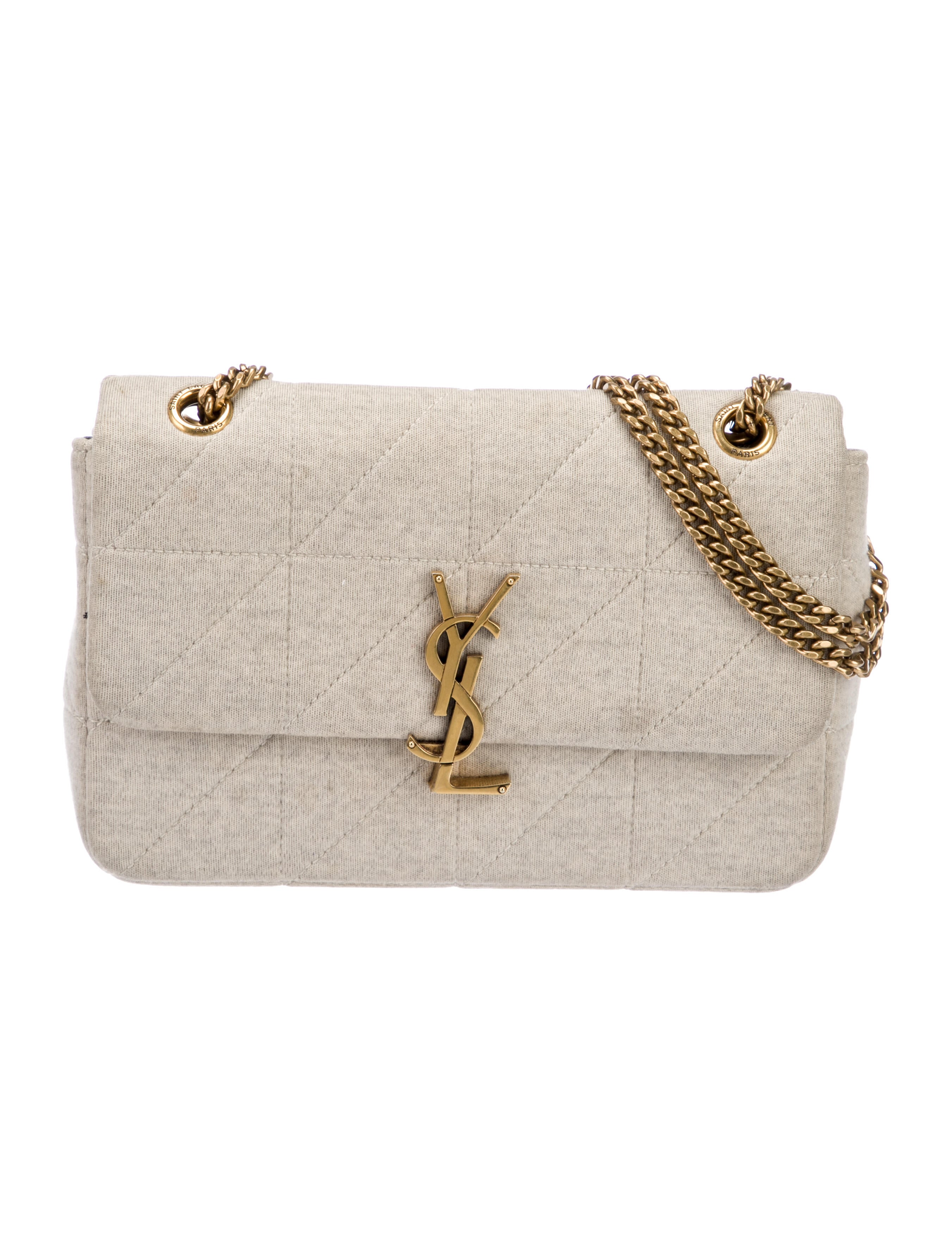 Saint Laurent Jersey Medium Jamie Chain Bag - Neutrals