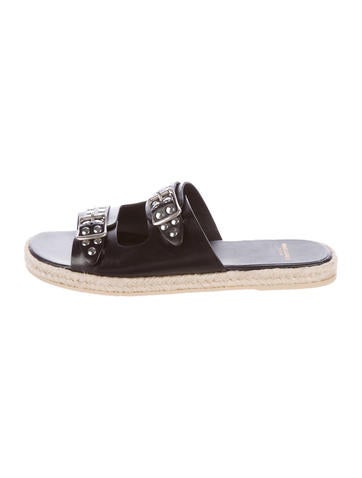 Saint Laurent Espadrille Slide Sandals