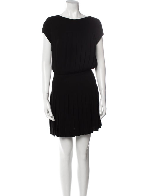 Saint Laurent Bateau Neckline Mini Dress