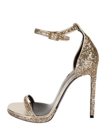 Saint Laurent Glitter Jane Sandals