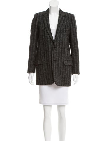 Saint Laurent Striped Tweed Blazer