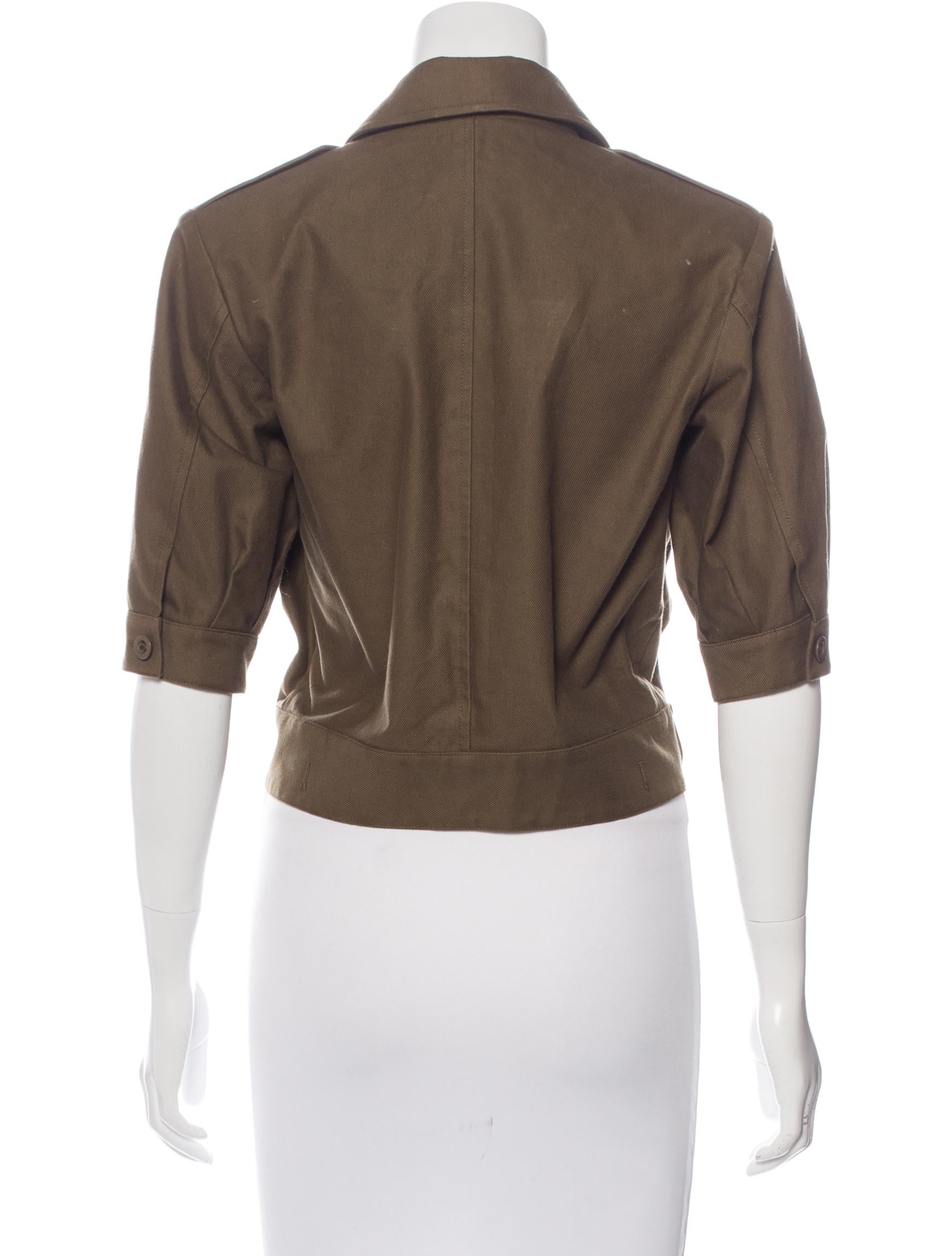 Saint Laurent Cropped Utility Jacket - Clothing - SNT30338 | The RealReal