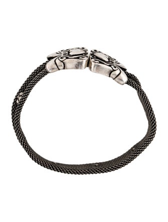 Saint Laurent Mesh Heart Motif Bracelet