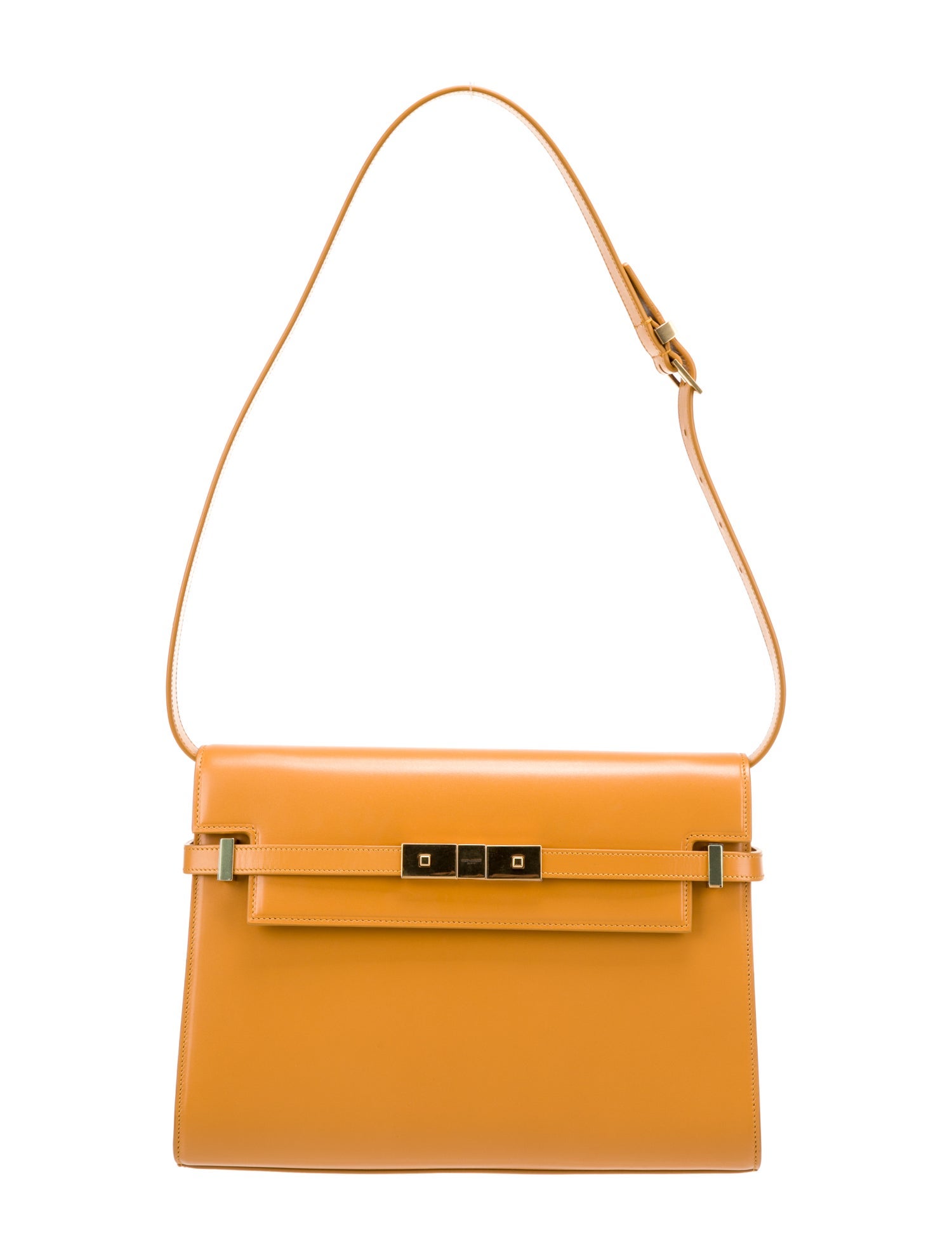 Saint Laurent 2021 Medium Manhattan Shoulder Bag Orange Shoulder Bags, Handbags SNT306618