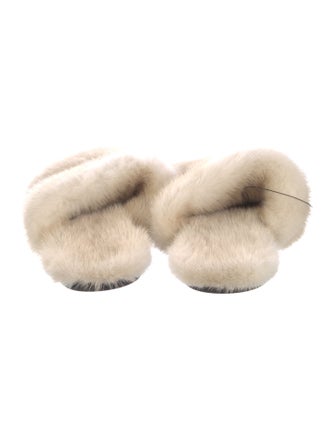 Saint Laurent Mink Slides