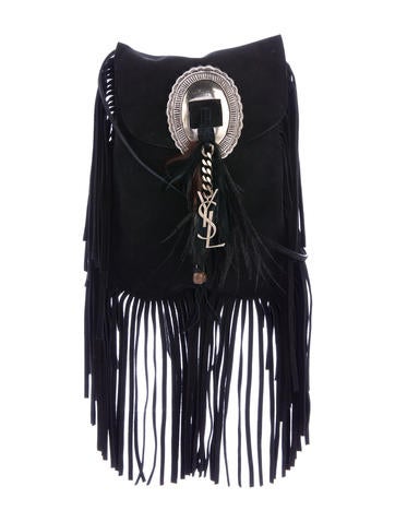 Saint Laurent Suede Anita Flat Bag