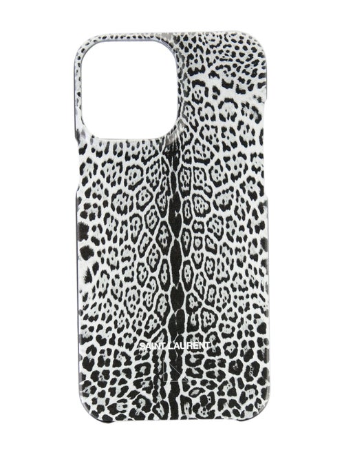 Saint Laurent White Animal Print Iphone 13 case
