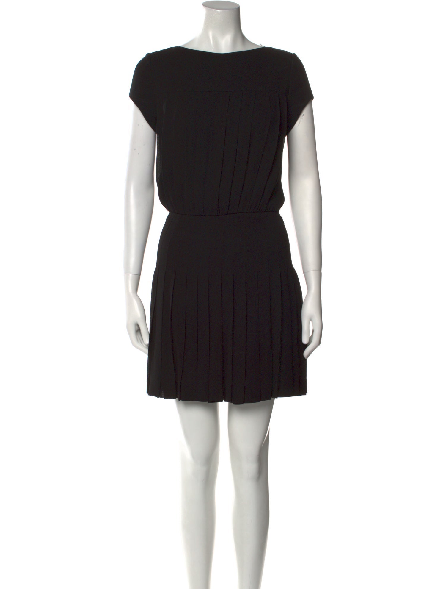 Saint Laurent Bateau Neckline Mini Dress