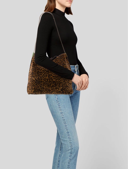 Saint Laurent Suzanne Suede Chain Hobo w/ Pouch