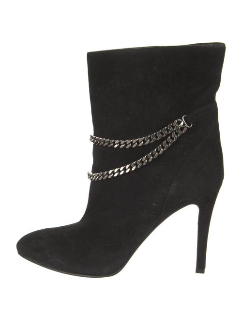 Saint Laurent Suede Chain-Link Accents Boots