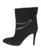 Saint Laurent Suede Chain-Link Accents Boots