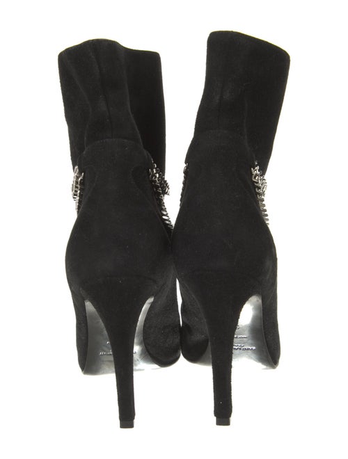 Saint Laurent Suede Chain-Link Accents Boots