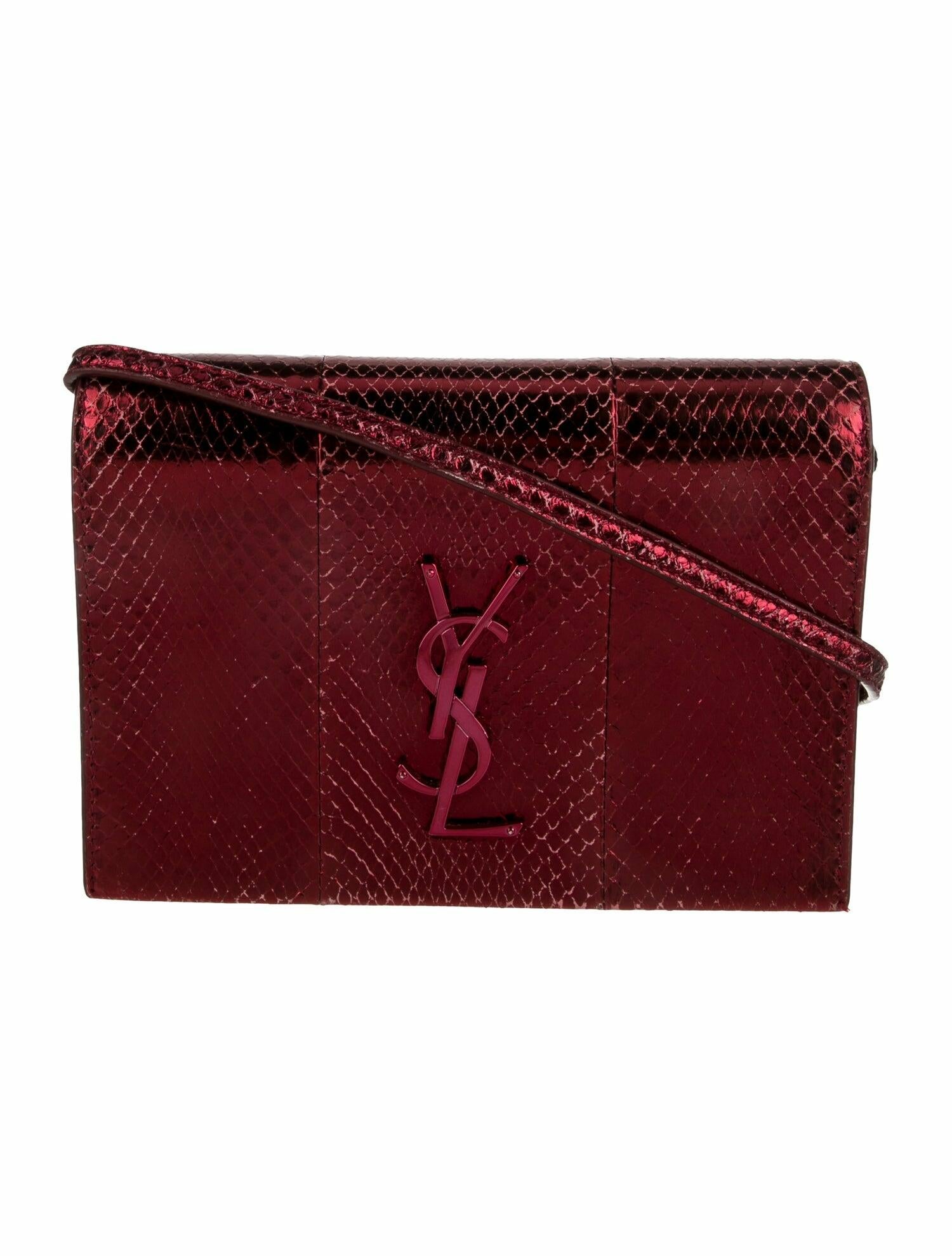 Saint Laurent 1593 Snakeskin Toy Kate Crossbody Bag