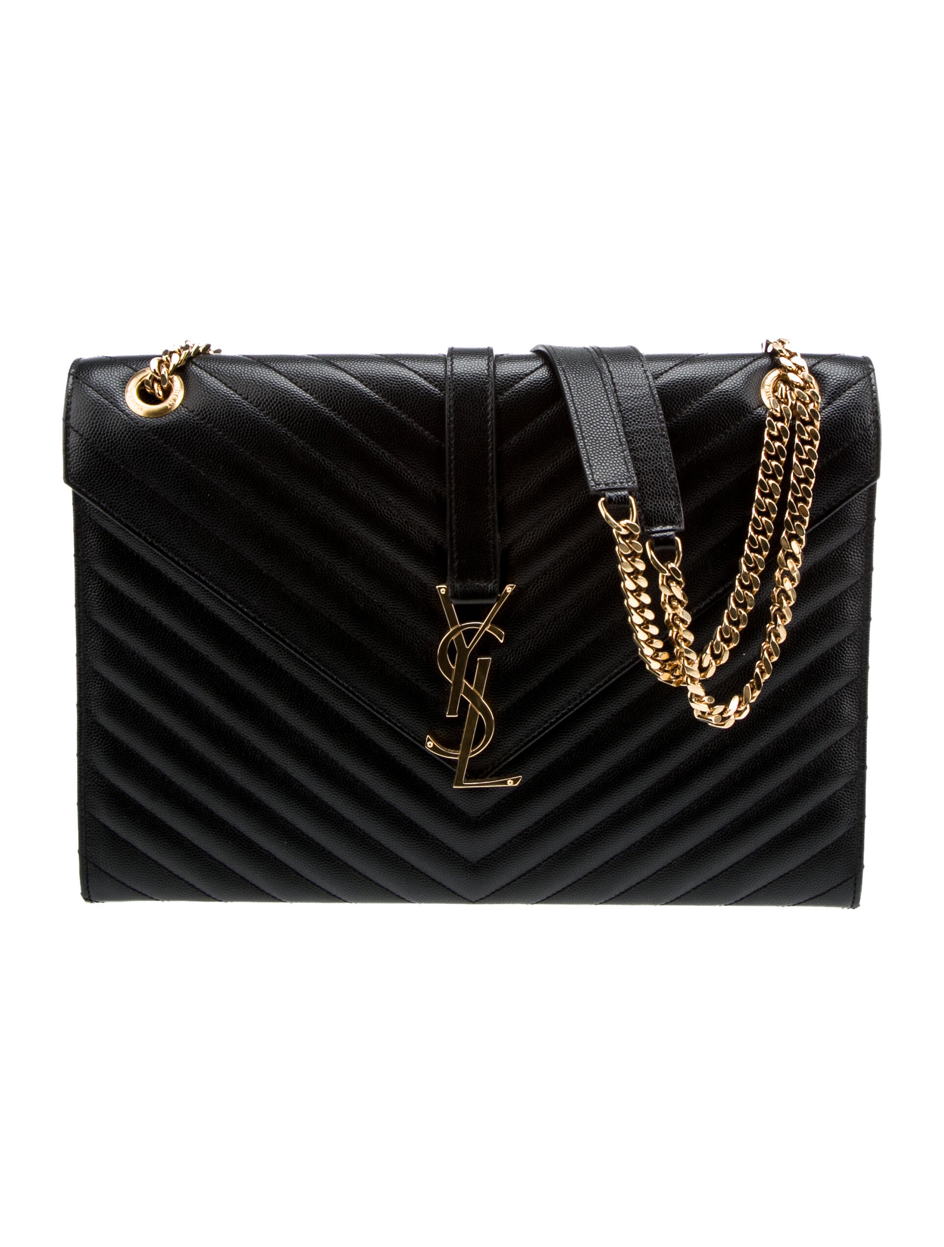 Ysl large monogram matelasse cheap leather chain shoulder bag