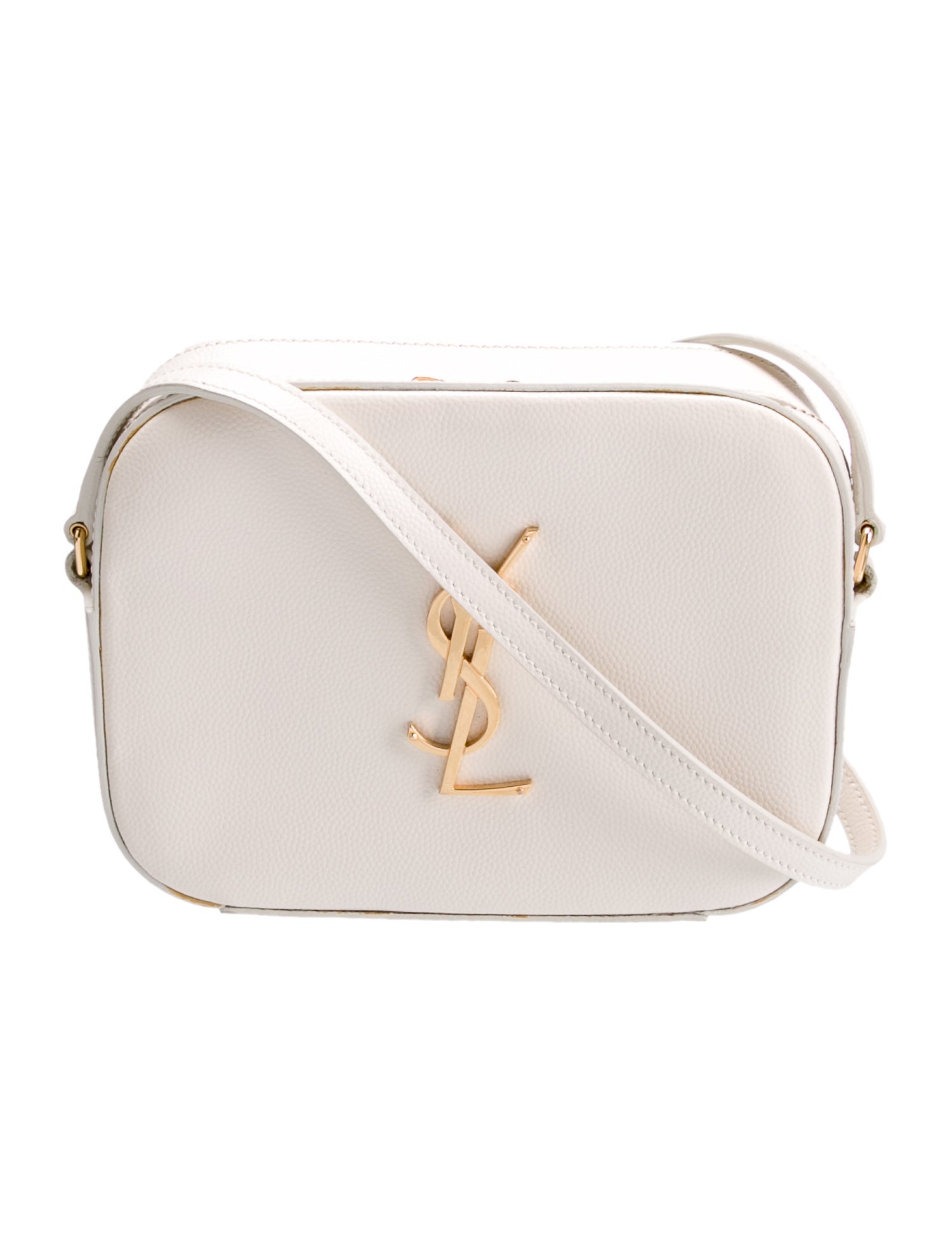 Saint Laurent Small Classic Monogram Camera Bag White Crossbody Bags