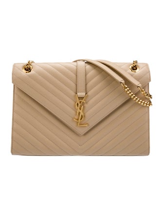 Saint Laurent Large Monogram Matelassé Envelope Bag