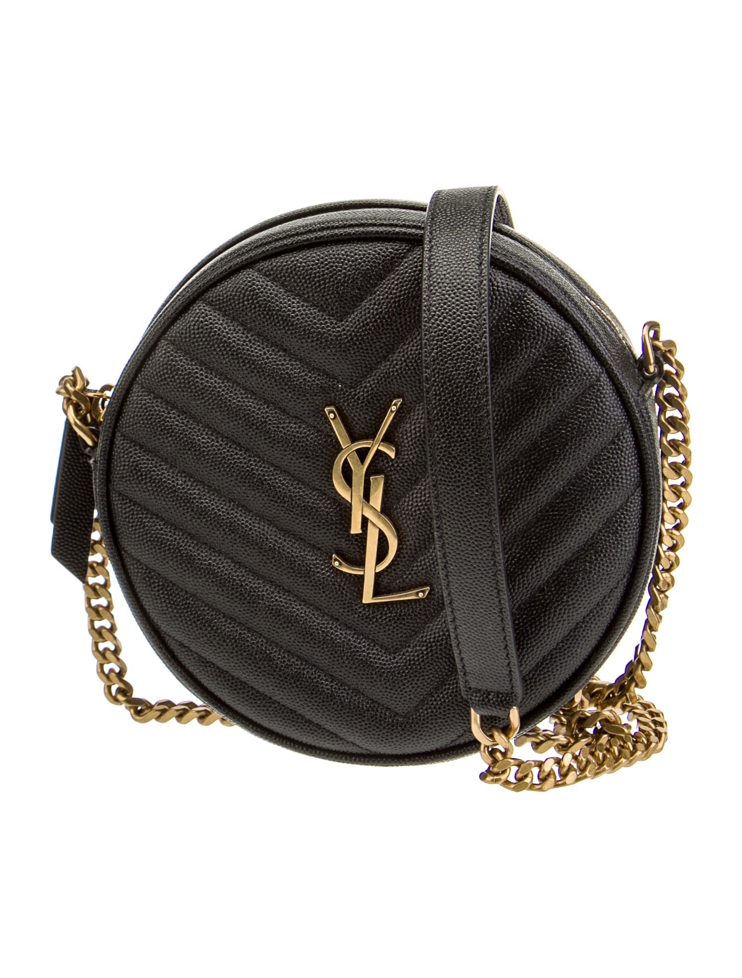 Saint Laurent Monogram Matelassé Vinyle Round Camera Bag Crossbody