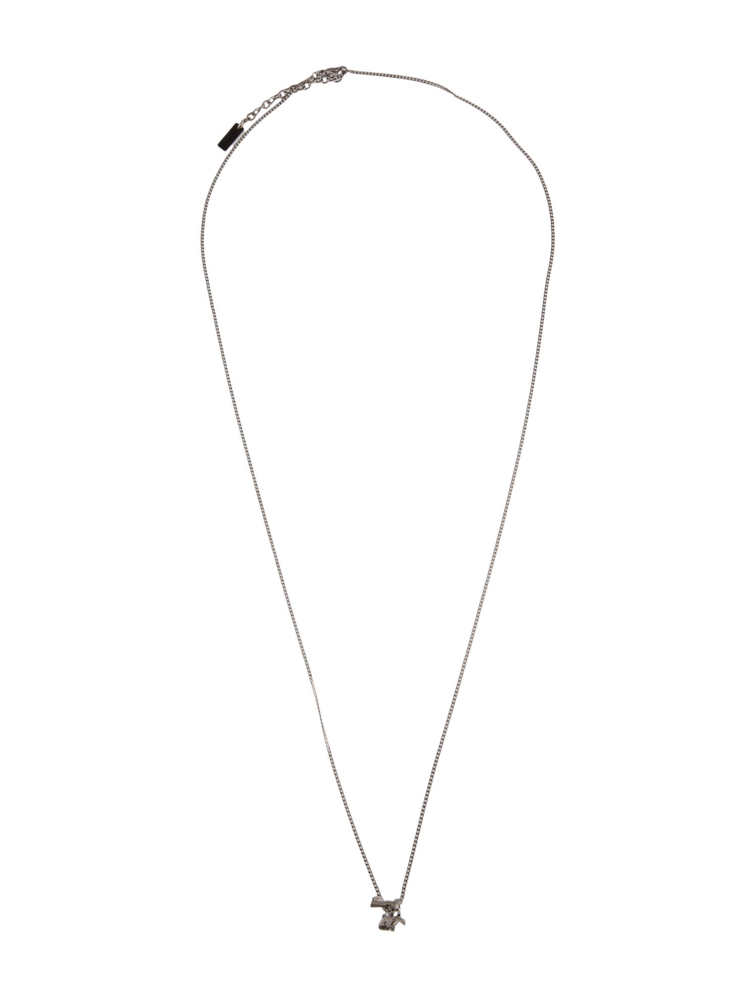 Saint Laurent Cassandre Twist Pendant Necklace