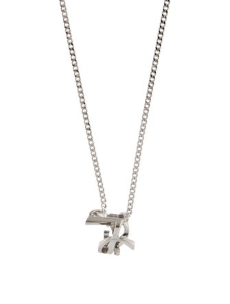 Saint Laurent Cassandre Twist Pendant Necklace