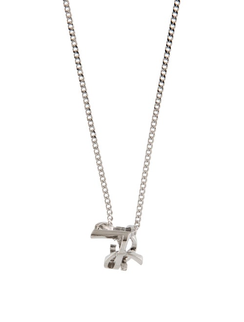 Saint Laurent Cassandre Twist Pendant Necklace