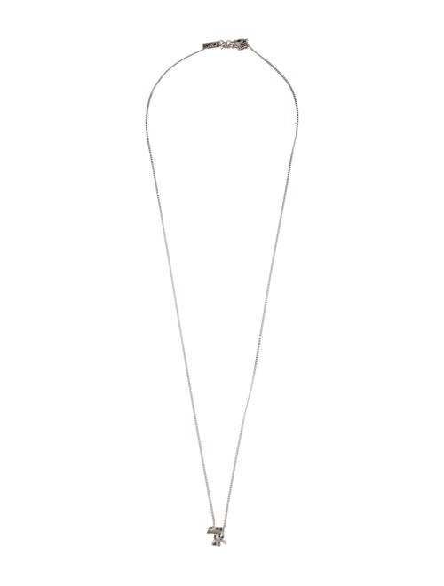 Saint Laurent Cassandre Twist Pendant Necklace