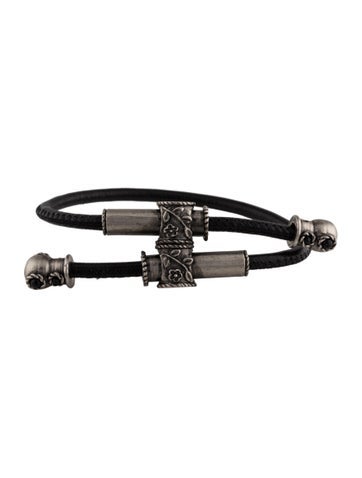 Saint Laurent Wrap You & Me Victorian Leather Bracelet