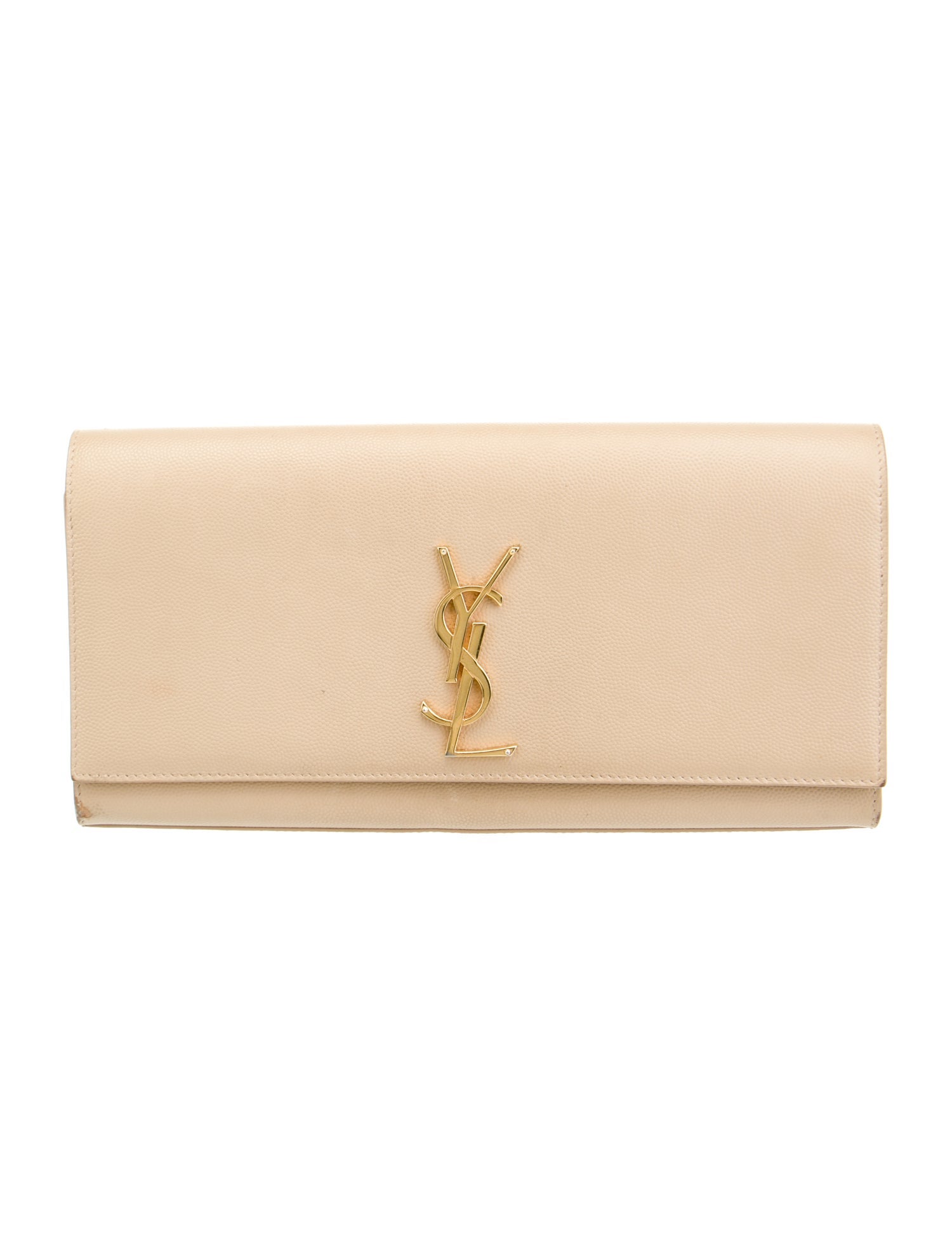 Saint Laurent Uptown Clutch - Neutrals Clutches, Handbags - SNT318060 ...