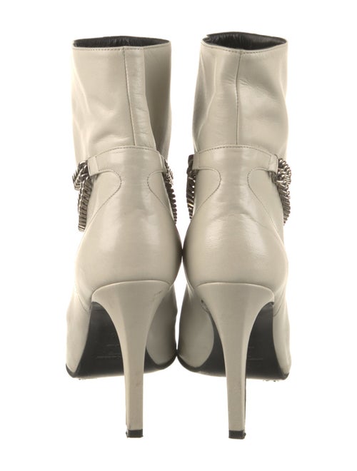 Saint Laurent Leather Chain-Link Accents Boots