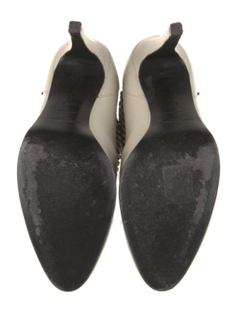 Saint Laurent Leather Chain-Link Accents Boots