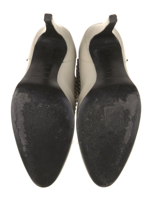 Saint Laurent Leather Chain-Link Accents Boots