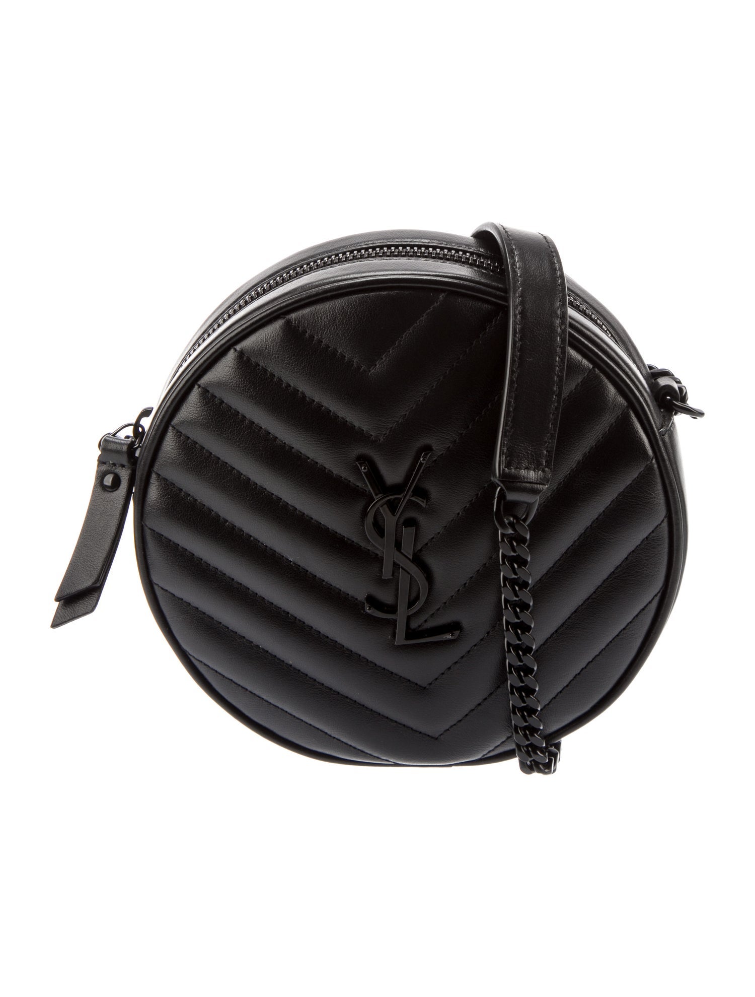 Saint Laurent Monogram Matelassé Vinyle Round Camera Bag Crossbody