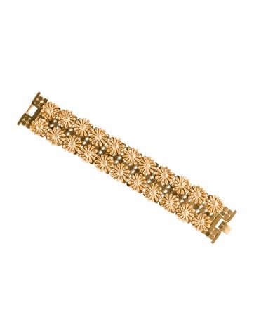 Saint Laurent Link Floral Bracelet