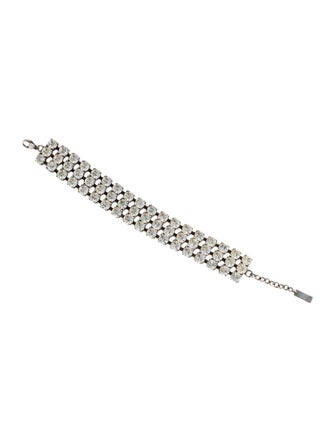Saint Laurent Crystal Multistrand Bracelet