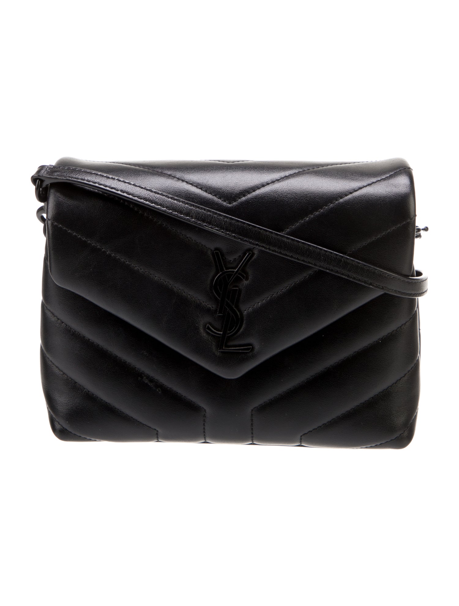 Saint Laurent 2021 Monogram Matelassé Toy Loulou Bag Black Crossbody