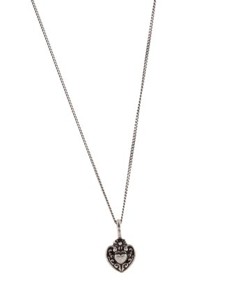 Saint Laurent Victorian Heart Charm Pendant Necklace