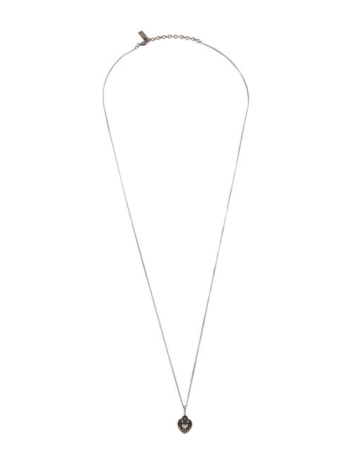 Saint Laurent Victorian Heart Charm Pendant Necklace