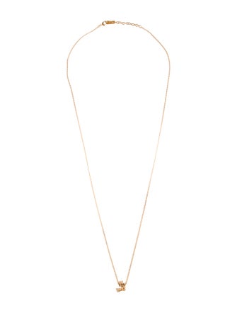 Saint Laurent Cassandre Twist Pendant Necklace