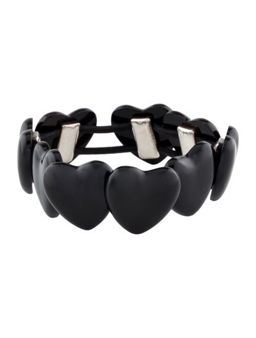 Saint Laurent Enamel Heart Beaded Bracelet
