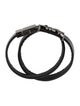 Saint Laurent Leather Double Tour YSL Wrap Bracelet