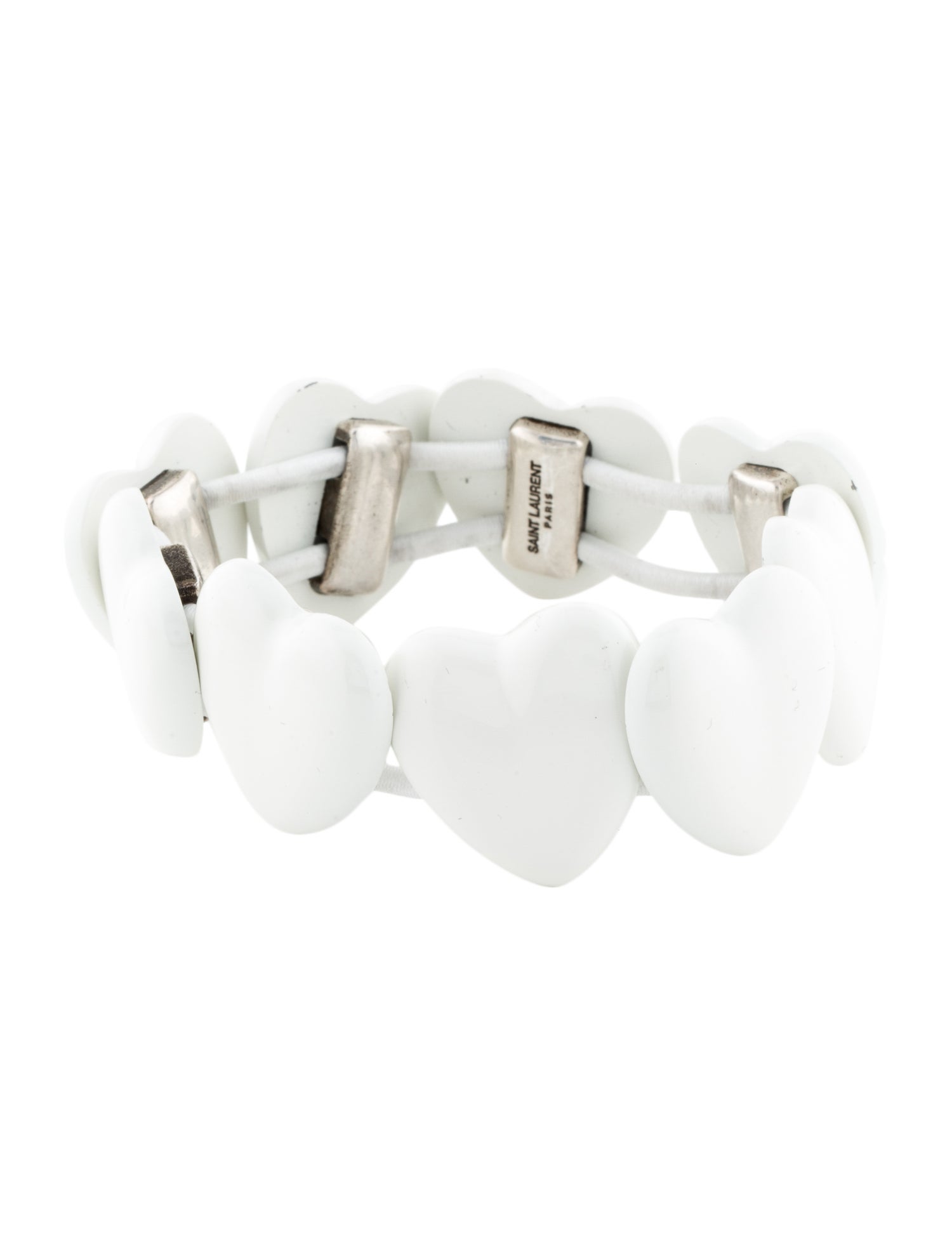 Saint Laurent Enamel Heart Bracelet