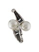Saint Laurent Faux Pearl & Crystal Ear Cuff