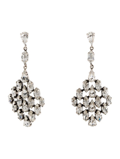 Saint Laurent Crystal Drop Earrings