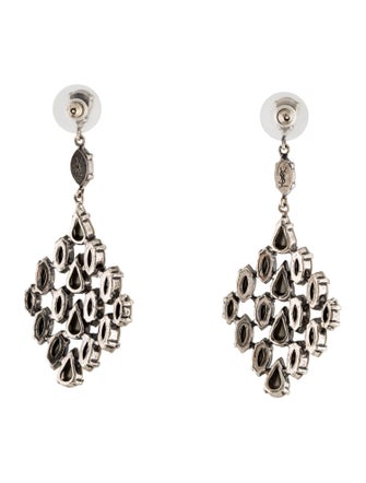 Saint Laurent Crystal Drop Earrings